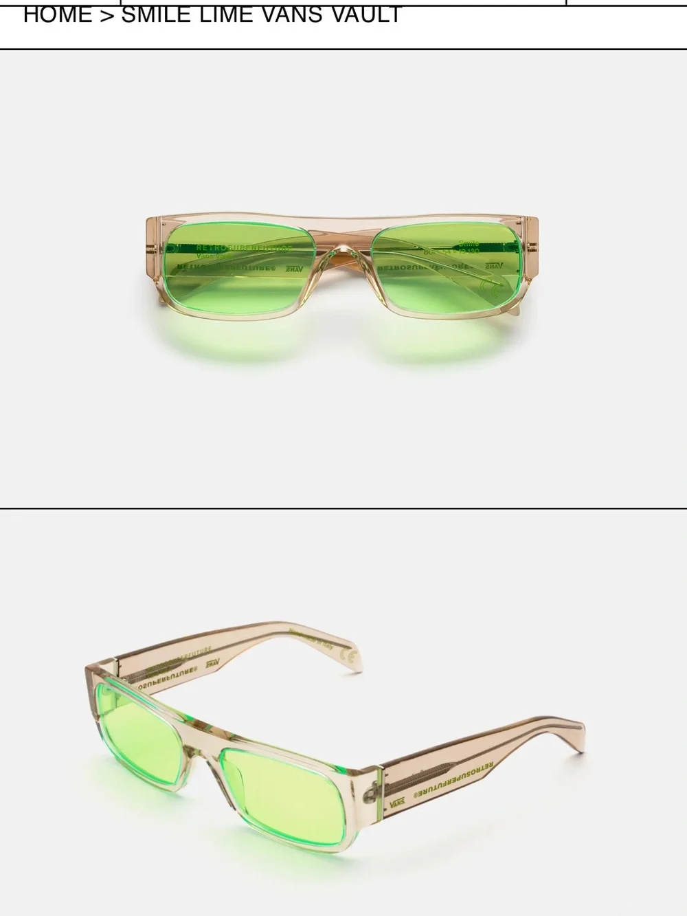 Retrosuperfuture // Vans Collab Green luminous Sunglasses